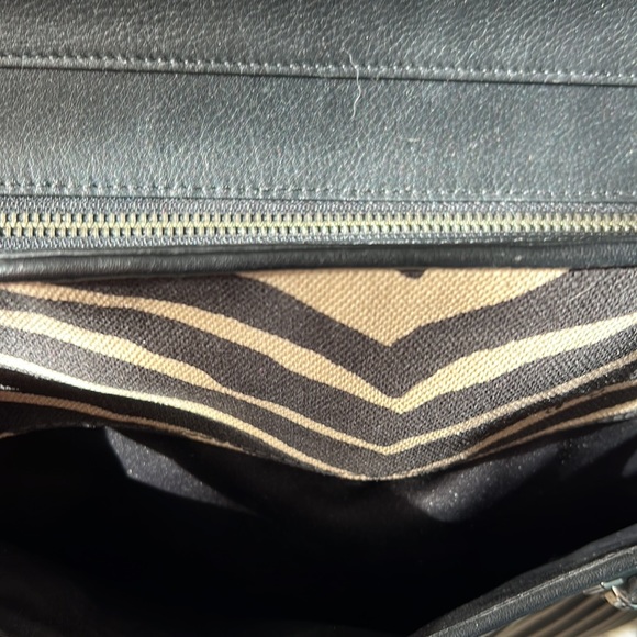 Coach Tote zebra print in tan & black leather trim & handles EUC - Picture 7 of 13